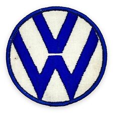 Vtg VOLKSWAGEN Automobile Car Logo Emblem Round Sew-On Patch VW Twill picture