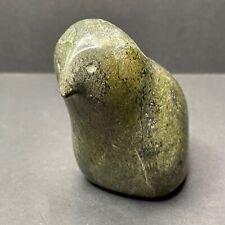 Native Inuit Carved GENUINE Soapstone Owl By Aipilie Qumaluk E9-1975 Carving picture
