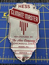 🔥 Vintage • HESS • Climate Master • Metal Sign • The HESS Company Chicago USA picture