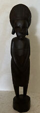 Hand Carved African Woman Fertility Goddess Sculpture Tanzania 13” picture