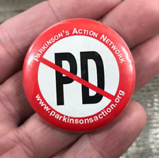 Parkinson's Action Network Disease Awareness Pinback Button PD picture