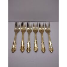 Vintage 1988 Korea Supreme Cutlery Towle gold wash forks King Arthur picture