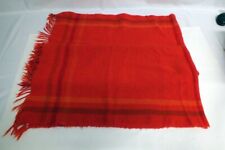 Vintage Finnair Airlines Cabin Blanket Red Wool Plaid UUVI of Finland Textile picture
