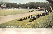 1910 Watching Baseball Game at the Oval Worcester MA post card  picture