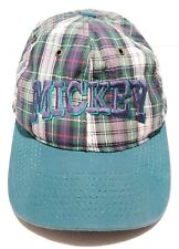 Vintage Mickey Mouse Plaid Hat Snapback Since 1928 Disney Store Made In USA Cap picture