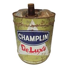 Vintage Champlin Motor Oil 5 Gallon Can Enid OK Petroleum Collectibles Man Cave picture