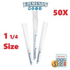 Elements Pre-Rolled Rice Cones 1 1/4 Size Natural Unbleached Unrefined 50 pack picture