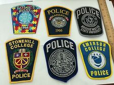 MA College Police Law Enforcement-collectors patch set 6 titles New picture