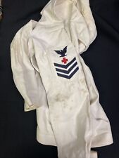 WW2 US Navy Pharmacists Mate 1st Class Summer white Jumper picture