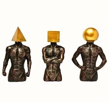 Decordude Three Men statue table Decor Item | VTG sculpture figurine showpiece picture
