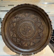 Vintage Beautiful Hand Carved Bulgarian Plate With Decorative Edge. 11 Inches. picture