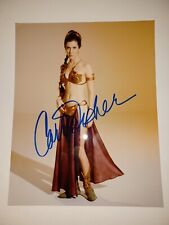 Carrie Fisher Star Wars Slave Leia Signed Autographed 8x10 photo Beckett BAS LOA picture
