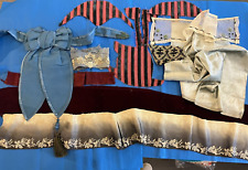 Antique garment remnants ribbon Mary Lambeth doll maker estate pieces bow velvet picture