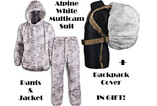 Multicam Alpine White Camouflage Suit | Winter Snow Camouflage Set | Waterproof picture