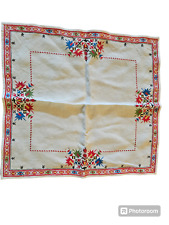Beautiful Vintage Hungarian Hand Embroidered Beregi Cross Stitch Table Cover picture