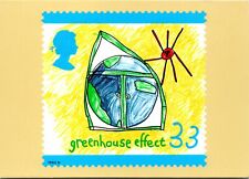 CONTINENTAL SIZE POSTCARD THE GREEN ISSUE (GREENHOUSE EFFECT) 33c STAMP ENGLAND picture