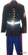 USMC U.S. Marine Corps Dress Blues Uniform Mens 36XS Enlisted Button Up picture