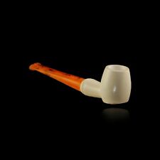 Block Meerschaum Pipe classic hand carved smoking tobacco pfeife 海泡石 with case picture