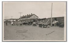 RPPC Freight Depot Railroad Shipping Flax GLASGOW MT Montana Real Photo Postcard picture