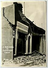 1933 Compton California City Building Earthquake Destruction Vtg Postcard RPPC picture