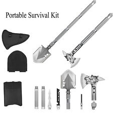 Camping Shovel Axe Set Folding Portable Toolkit Outdoor Survival Kit w/Waist Bag picture
