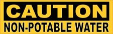 10in x 3in Caution Non-Potable Water Sticker Car Truck Vehicle Bumper Decal picture