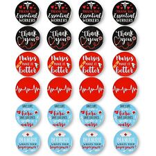 Button Pins, Nurse Appreciation Gifts in 6 Designs (2.28 Inches, 24 Pieces) picture