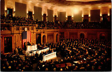 Vtg US Congress Joint Session Hall Of Representatives Washington DC Postcard picture