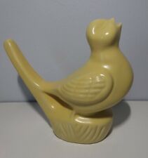 Topla Yellow Canary Bird Open Mouth Singing Figurine Matte Glaze Ceramic Signed picture