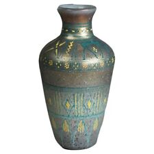 Antique Mount Washington Egyptian Revival Figural Art Glass Vase Circa 1900 picture