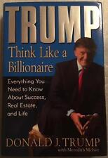 Wow SIGNED & RARE Autograph President DONALD TRUMP THINK LIKE A BILLIONAIRE Book picture