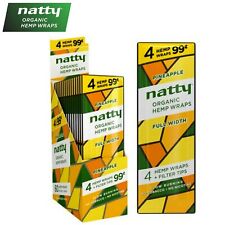 NATTY Organic PINEAPPLE Flavored Full-Width Herbal Wraps Full Box 15/4CT - 60PCS picture