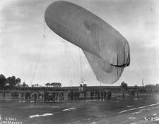 An observation balloon ascending from an airfield at Camp de Meuco- Old Photo picture