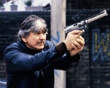 Charles Bronson Death Wish 3 8x10 real Photo Iconic Shot Aiming Huge Gun picture
