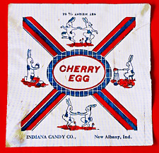 New Albany, INDIANA CANDY COMPANY Vintage NOS Cherry Egg Foil Wrapper New UNUSED picture