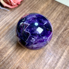 595G Natural Dream Amethyst Quartz Crystal Sphere Display Healing 74mm 10th picture