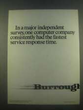 1985 Burroughs Computers Ad - Major Independent Survey picture