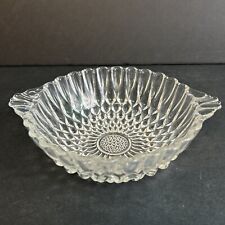 Vintage, Clear, Pressed Glass, Handled, Dessert Bowl picture
