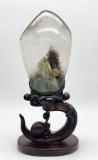 Garden Quartz Misty Mountain Freeform With Custom Wood Stand, Natural Crystal  picture