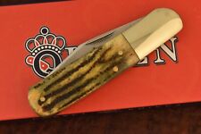 QUEEN STEEL WINTERBOTTOM GROOVED BONE PREMIUM BARLOW KNIFE NICE ORIG BOX picture