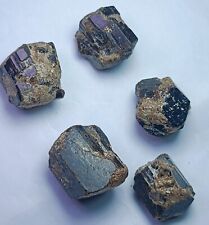 5 Pcs Rare Dravite tourmaline Crystals W Mascovite mica from Afghanistan(122 gm) picture