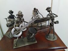 Art, mts, Nuts And Bolts Jazz Band Sculpture Set Of 4, Sax, keyboard, drums base picture