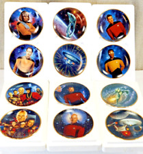 Star Trek 1997 Hamilton Collection Miniplates Variety Lot of 12 4in w/ COA picture