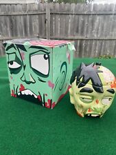 Ceramic Zombie Head Cookie Jar 2017 Think Geek Exclusive. Horror Halloween Candy picture
