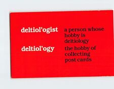 Postcard Definition of Deltiologist & Deltiology Text Print picture