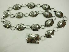 Early Navajo Ladies 15 section Sterling Silver Link Belt Hand made picture