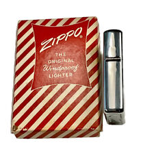 ZIPPO Windproof Lighter 1950’s Pat 2517191 Never Used/ UNSTRUCK, W/Box & Insert picture