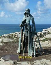 Photo 12x8 Tintagel - Castle - King Arthur statue I presume that this stat c2021 picture
