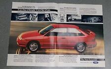 Ford Escort GT 1991 Print Ad 1990  16x11 Great To Frame  picture