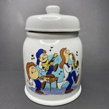 Vintage 1998 Tetley Tea Folk Encore Performance Porcelain Teabag Cookie Jar RARE picture